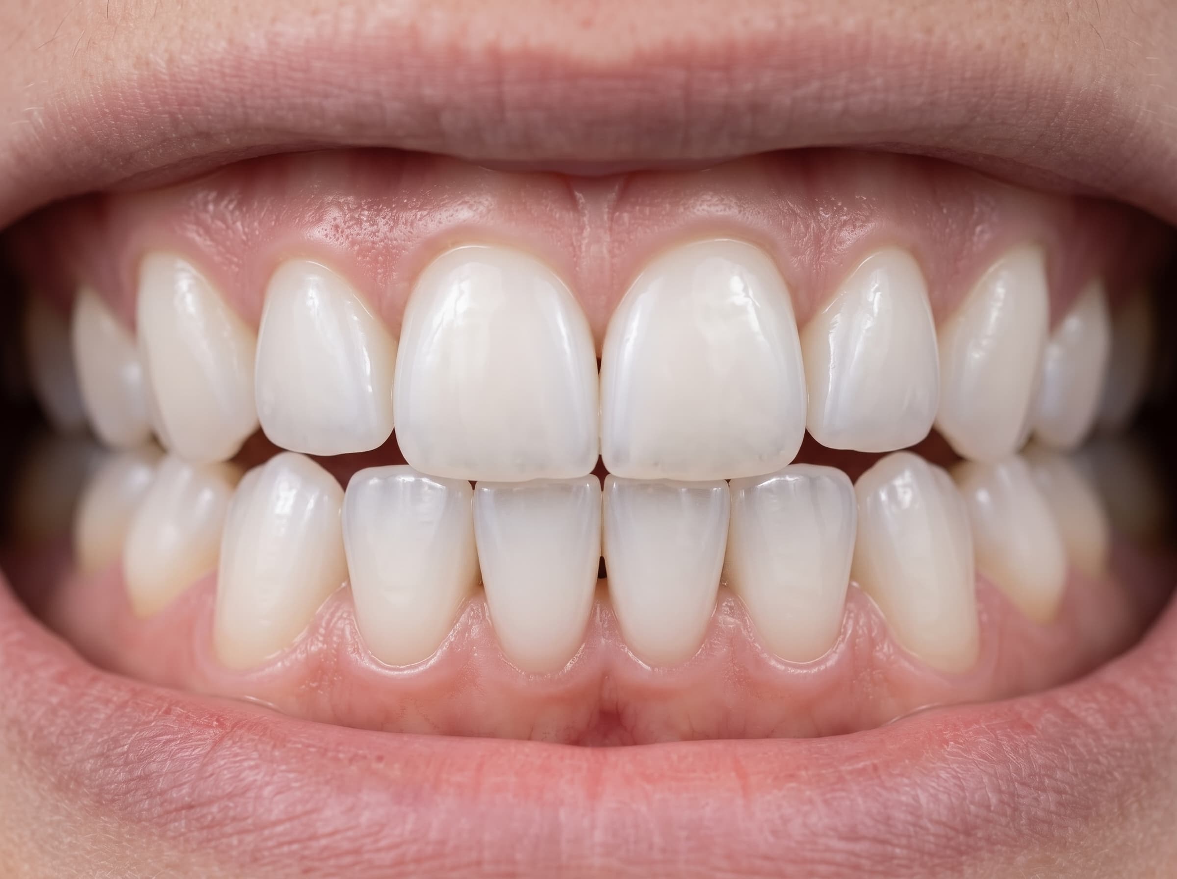After: 8 Porcelain Veneers (0.3mm)