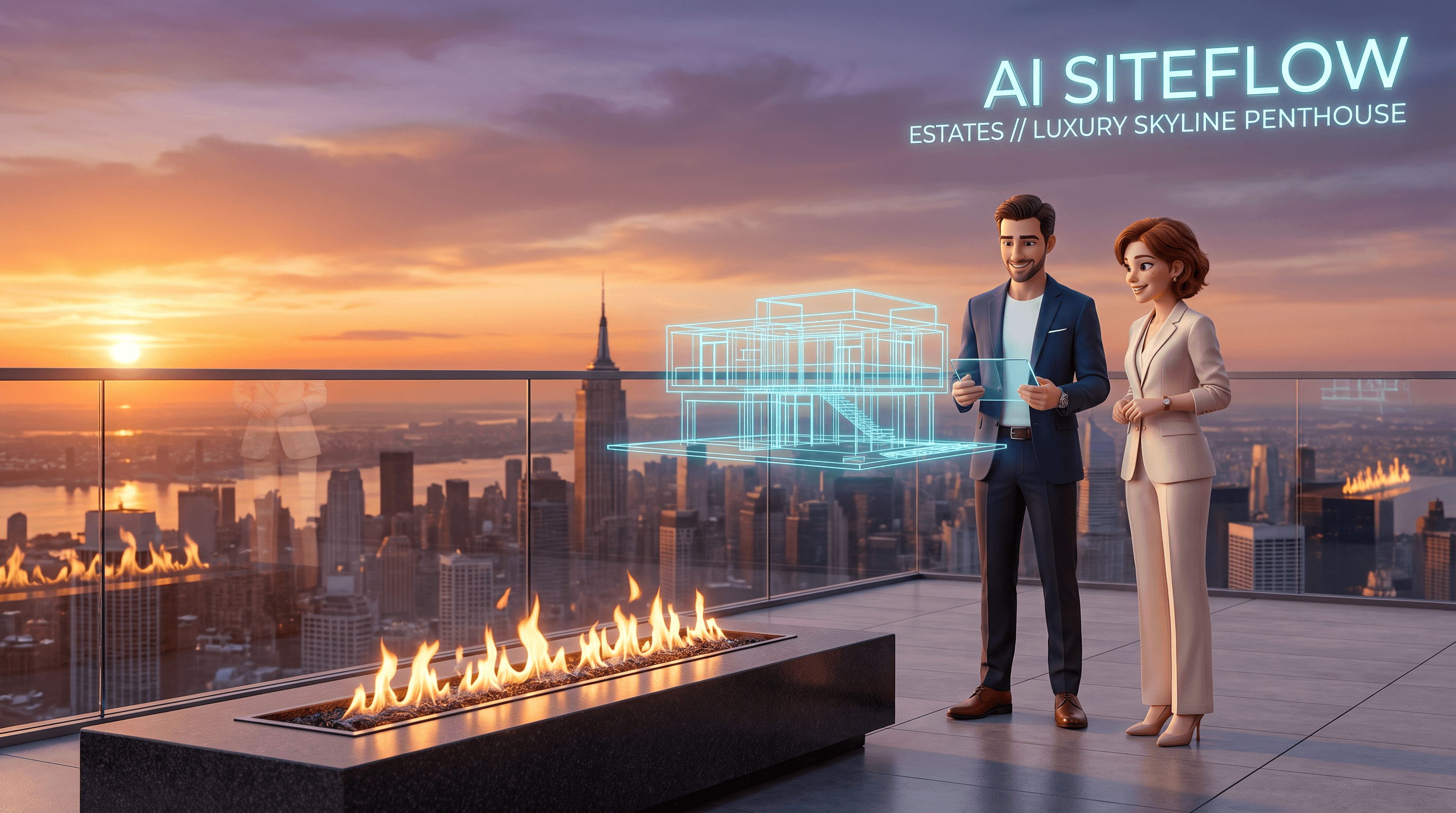 AI SiteFlow Estates // Sky Penthouse & Architecture