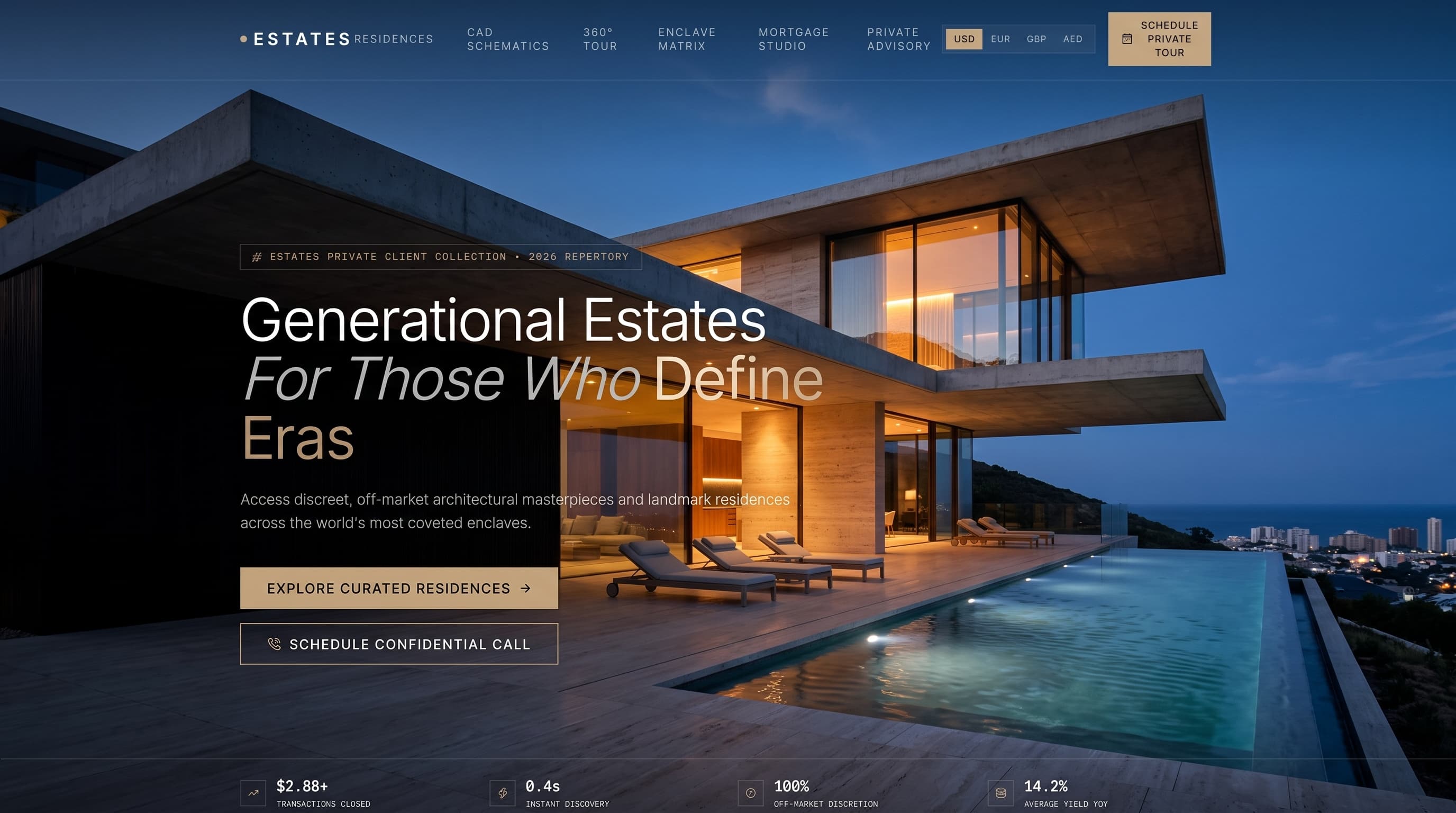 ESTATES — Luxury Real Estate & Architectural Showcase Engine