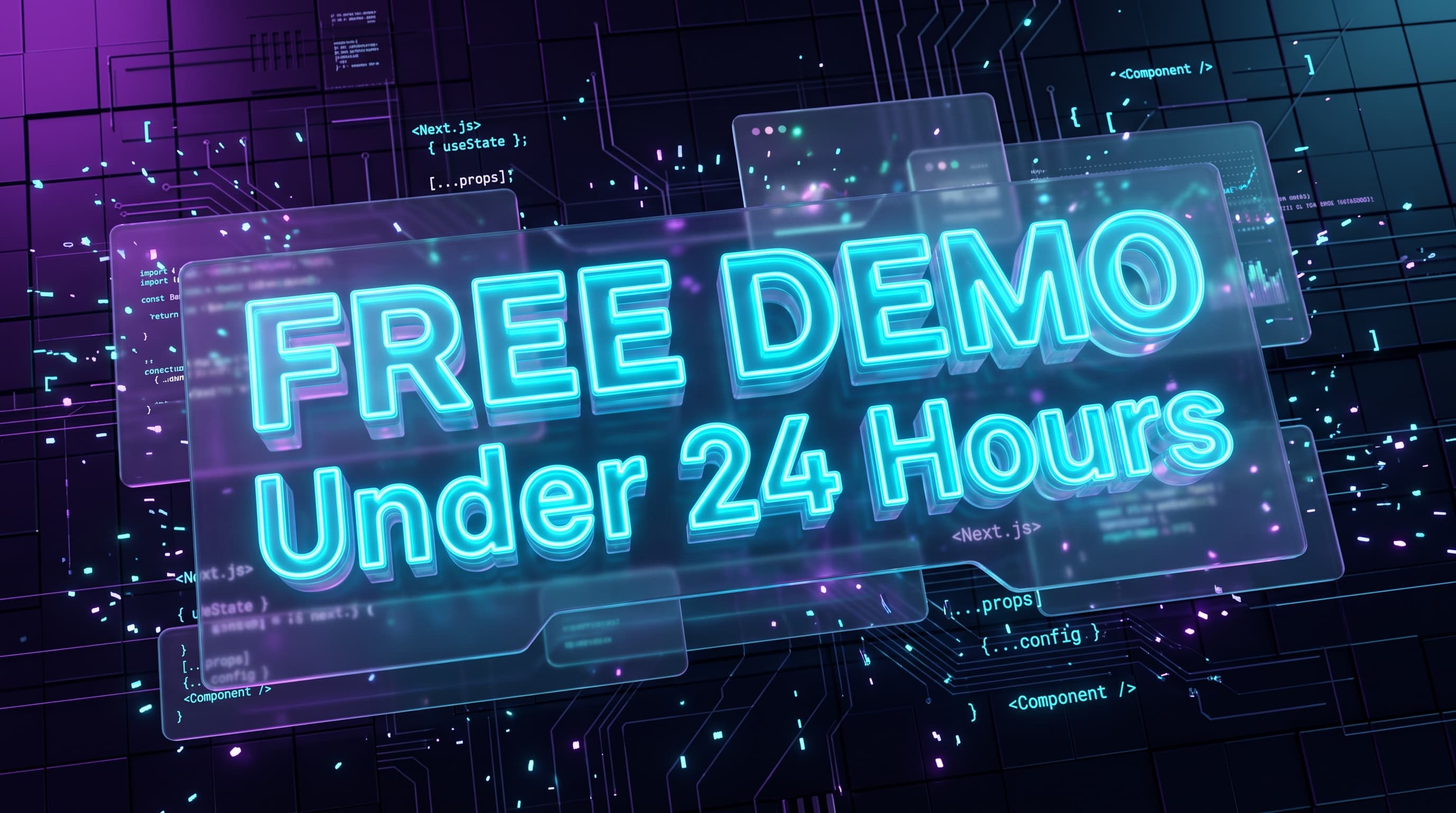 Free 24-Hour Custom Next.js 16 Web Demo Banner