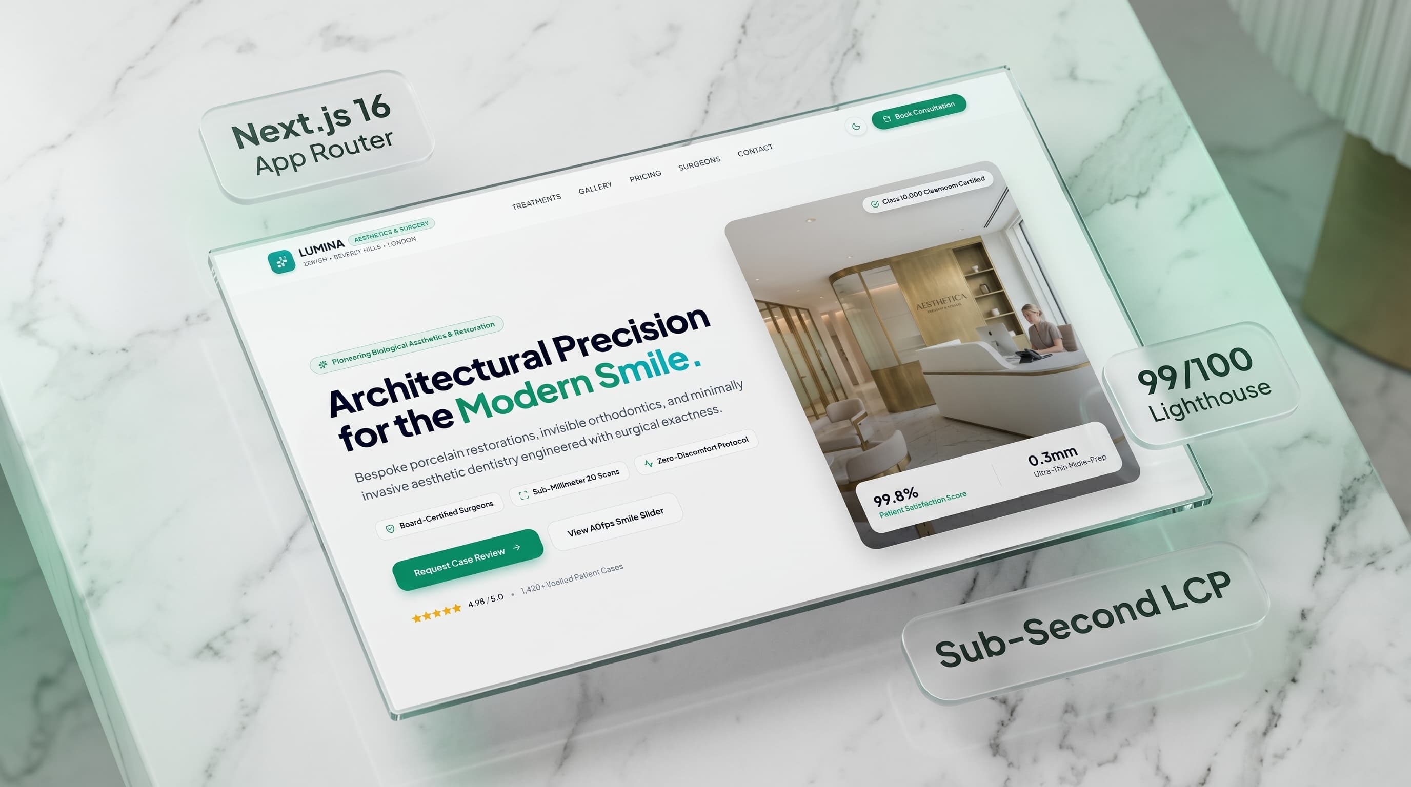 Lumina Medical Dentistry Next.js Architecture