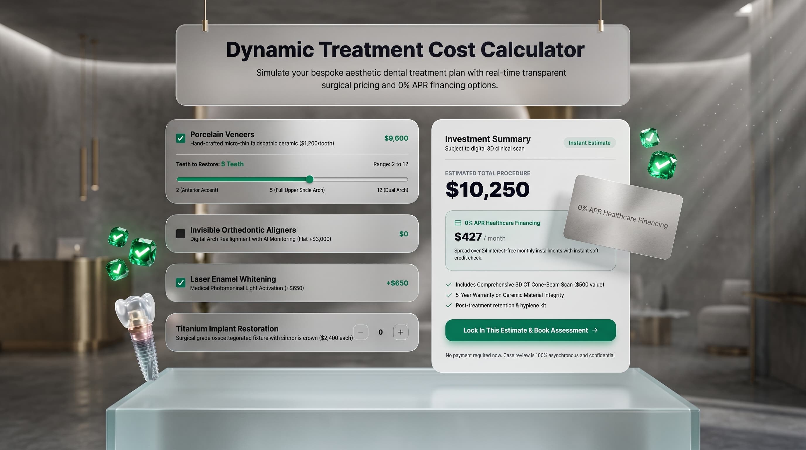Dynamic Treatment Cost Calculator UI Architecture